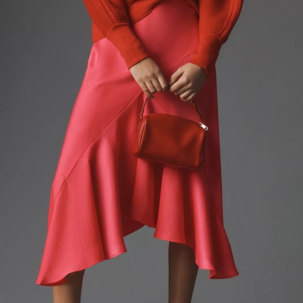Anthropologie asymmetrical skirt - Barbie pink!